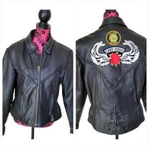 Unix Premium Woman's Black Leather Motorcycle Jacket